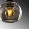 Scandinavian Nostalgia Chandelier, Fume Color, 40 x 40 cm, Height 114 cm | Metal Body, Glass Cap, Adjustable Height, 3 x E27 Max 40W | Elegant Lighting