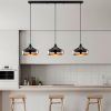 Elegant Black Chandelier, Adjustable Height 42-122 cm, Metal Body, Ø36 cm Cap, 3 x E27 Max 40W, Perfect for Modern Living Spaces, IP20 Rated