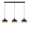 Elegant Black Chandelier, Adjustable Height 42-122 cm, Metal Body, Ø36 cm Cap, 3 x E27 Max 40W, Perfect for Modern Living Spaces, IP20 Rated