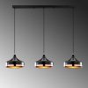 Elegant Black Chandelier, Adjustable Height 42-122 cm, Metal Body, Ø36 cm Cap, 3 x E27 Max 40W, Perfect for Modern Living Spaces, IP20 Rated