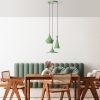 Elegant Mint Chandelier, Adjustable Height 45-135 cm, Metal Body, 3 x E27 Sockets, Ø45 cm | Perfect for Modern Living Spaces, Stylish & Functional Design