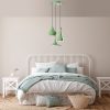 Elegant Mint Chandelier, Adjustable Height 45-135 cm, Metal Body, 3 x E27 Sockets, Ø45 cm | Perfect for Modern Living Spaces, Stylish & Functional Design