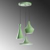 Elegant Mint Chandelier, Adjustable Height 45-135 cm, Metal Body, 3 x E27 Sockets, Ø45 cm | Perfect for Modern Living Spaces, Stylish & Functional Design