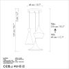 Elegant Mint Chandelier, Adjustable Height 45-135 cm, Metal Body, 3 x E27 Sockets, Ø45 cm | Perfect for Modern Living Spaces, Stylish & Functional Design