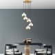 Elegant White Chandelier, Metal Body, Adjustable Height 25-111 cm, Ø43 x 111 cm | 5 x E27 Max 40W, Stylish Lighting for Modern Spaces