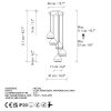 Elegant White Chandelier, Metal Body, Adjustable Height 25-111 cm, Ø43 x 111 cm | 5 x E27 Max 40W, Stylish Lighting for Modern Spaces