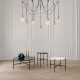 Elegant Black & Nickel Chandelier, 120 cm Diameter, Adjustable Height, 7 x E27 Max 40W | Stylish Solid Color Design for Modern Spaces | IP20 Rated