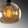 Elegant Gold & Black Chandelier, Metal Body, Adjustable Height 116 cm, 70 x 20 cm | 3 x E27 Max 40W | Nostalgic Glam Scandinavian Design