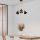 Modern Chandelier with Metal Body, Black & Copper Finish, 60 cm Diameter, 63 cm Height | 3 x E27 Socket, Glam & Scandinavian Design for Stylish Interiors