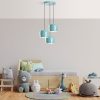 Elegant Turquoise Chandelier, Metal Body, 45 cm Diameter, Adjustable Height 45-114 cm, 3 x E27 Socket, Perfect for Modern Spaces, Stylish Lighting Solution