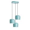 Elegant Turquoise Chandelier, Metal Body, 45 cm Diameter, Adjustable Height 45-114 cm, 3 x E27 Socket, Perfect for Modern Spaces, Stylish Lighting Solution