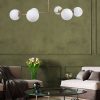 Scandinavian Chandelier, Metal Body, Yellow & White, 100 x 58 cm | Height: 48 cm, 6 x E27 Socket | Elegant Design for Modern Spaces, Easy Setup Included