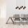 Opviq, 892OPV1894, Scandinavian Style Chandelier, Black Metal Body, 88 x 36 cm, Height 112 cm, Adjustable, 7 x E27 Max 40W, Elegant Lighting for Modern Spaces