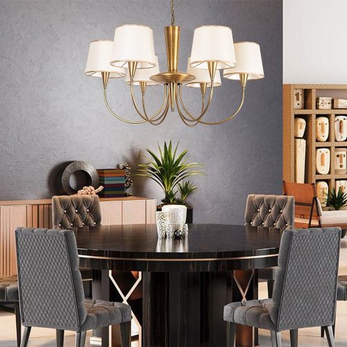 Elegant Antique Chandelier, Metal Body, 90 cm Diameter, 85 cm Height | 6 x E27 Sockets, IP20 | Glamorous Design for Modern Living Spaces