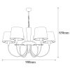 Elegant Antique Chandelier, Metal Body, 90 cm Diameter, 85 cm Height | 6 x E27 Sockets, IP20 | Glamorous Design for Modern Living Spaces