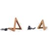 Handmade Table Lamp Set (2 Pieces), Brown Spruce Wood, LED Lighted | Big: 33x33x31 cm, Small: 22x22x21 cm | Elegant Design for Home & Office Decor