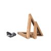 Handmade Table Lamp Set (2 Pieces), Brown Spruce Wood, LED Lighted | Big: 33x33x31 cm, Small: 22x22x21 cm | Elegant Design for Home & Office Decor