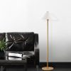 Elegant Gold Floor Lamp, Metal Body, 46 x 46 x 150 cm | 40 cm Diameter Cap, E27 Socket, 200 cm Cable | Stylish Lighting for Modern Home Decor