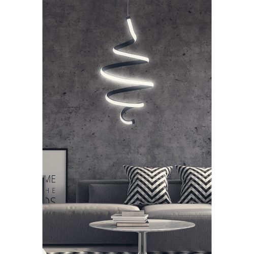 Adjustable Black Chandelier, Aluminium Body, 43 x 24 x 24 cm | LED Socket, 6500K White Light, 24-36 Watt | Modern Elegance for Home & Office