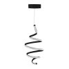 Adjustable Black Chandelier, Aluminium Body, 43 x 24 x 24 cm | LED Socket, 6500K White Light, 24-36 Watt | Modern Elegance for Home & Office