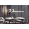 Adjustable White LED Chandelier, Aluminium Body, 120 x 20 x 20 cm | Height: 0-80 cm | Modern Design, Bright 6500K Light for Home & Office