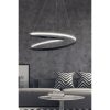 Adjustable Black Chandelier, Aluminium Body, 44 x 44 x 13 cm | LED Socket, 24-36 Watt, White Light 6500K | Modern Elegance for Home & Office
