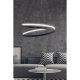 Adjustable Black Chandelier, Aluminium Body, 44 x 44 x 13 cm | LED Socket, 24-36 Watt, White Light 6500K | Modern Elegance for Home & Office