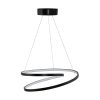 Adjustable Black Chandelier, Aluminium Body, 44 x 44 x 13 cm | LED Socket, 24-36 Watt, White Light 6500K | Modern Elegance for Home & Office