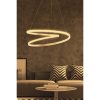 Adjustable White Chandelier, Aluminium Body, 44 x 44 x 13 cm | LED Socket, 4000K Yellow Light, 24-36W | Modern Elegance for Home & Office
