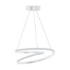 Adjustable White Chandelier, Aluminium Body, 44 x 44 x 13 cm | LED Socket, 4000K Yellow Light, 24-36W | Modern Elegance for Home & Office