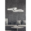 Adjustable White LED Chandelier, Aluminium Body, 35 x 46 x 2 cm | 0-80 cm Height | Modern Design, Bright 6500K Light for Home & Office
