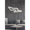 Adjustable White LED Chandelier, Aluminium Body, 35 x 46 x 2 cm | 0-80 cm Height | Modern Design, Bright 6500K Light for Home & Office