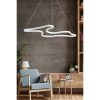 Adjustable White LED Chandelier, Aluminium Body, 35 x 46 x 2 cm | 0-80 cm Height | Modern Design, Bright 6500K Light for Home & Office