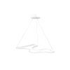 Adjustable White LED Chandelier, Aluminium Body, 35 x 46 x 2 cm | 0-80 cm Height | Modern Design, Bright 6500K Light for Home & Office
