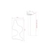 Adjustable White LED Chandelier, Aluminium Body, 35 x 46 x 2 cm | 0-80 cm Height | Modern Design, Bright 6500K Light for Home & Office