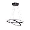 Elegant Black Chandelier, Adjustable Height 0-80 cm, Aluminium Body, LED 4000K, 30-40 cm Diameter | Modern Lighting for Home & Office Décor