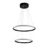 Elegant Black Chandelier, Adjustable Height 0-80 cm, Aluminium Body, LED 4000K, 30-40 cm Diameter | Modern Lighting for Home & Office Décor