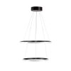 Elegant Black Chandelier, Adjustable Height 0-80 cm, Aluminium Body, LED 4000K, 30-40 cm Diameter | Modern Lighting for Home & Office Décor