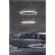 Elegant Adjustable Chandelier, Aluminium Body, 30-40 cm Diameter, 0-80 cm Height | White Electrostatic Coating, LED 6500K, 40-60W | Modern Lighting Solution