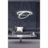 Elegant Adjustable Chandelier, Aluminium Body, 30-40 cm Diameter, 0-80 cm Height | White Electrostatic Coating, LED 6500K, 40-60W | Modern Lighting Solution