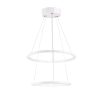Elegant Adjustable Chandelier, Aluminium Body, 30-40 cm Diameter, 0-80 cm Height | White Electrostatic Coating, LED 6500K, 40-60W | Modern Lighting Solution