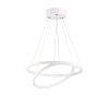 Elegant Adjustable Chandelier, Aluminium Body, 30-40 cm Diameter, 0-80 cm Height | White Electrostatic Coating, LED 6500K, 40-60W | Modern Lighting Solution
