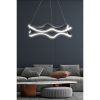 Adjustable Black Chandelier, Aluminium Body, 50 x 50 x 10 cm | LED 6500K, 60-80W | Modern Design, Perfect for Home & Office Lighting