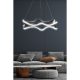 Adjustable Black Chandelier, Aluminium Body, 50 x 50 x 10 cm | LED 6500K, 60-80W | Modern Design, Perfect for Home & Office Lighting