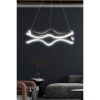 Adjustable Black Chandelier, Aluminium Body, 50 x 50 x 10 cm | LED 6500K, 60-80W | Modern Design, Perfect for Home & Office Lighting
