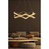 Adjustable Black Chandelier, Aluminium Body, 50 x 50 x 10 cm | LED 4000K, Yellow Light, 60-80 Watt | Modern Design for Elegant Spaces