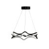Adjustable Black Chandelier, Aluminium Body, 50 x 50 x 10 cm | LED 4000K, Yellow Light, 60-80 Watt | Modern Design for Elegant Spaces