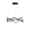 Adjustable Black Chandelier, Aluminium Body, 50 x 50 x 10 cm | LED 4000K, Yellow Light, 60-80 Watt | Modern Design for Elegant Spaces