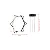 Adjustable Black Chandelier, Aluminium Body, 50 x 50 x 10 cm | LED 4000K, Yellow Light, 60-80 Watt | Modern Design for Elegant Spaces
