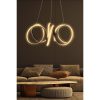 Adjustable Black Chandelier, Aluminium Body, 55 x 55 x 20 cm | LED 4000K, Yellow Light, 60-80 Watt | Modern Design for Elegant Spaces